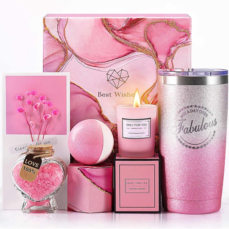 EUASOO Pink Spa Care Package Gift Basket - Image 1